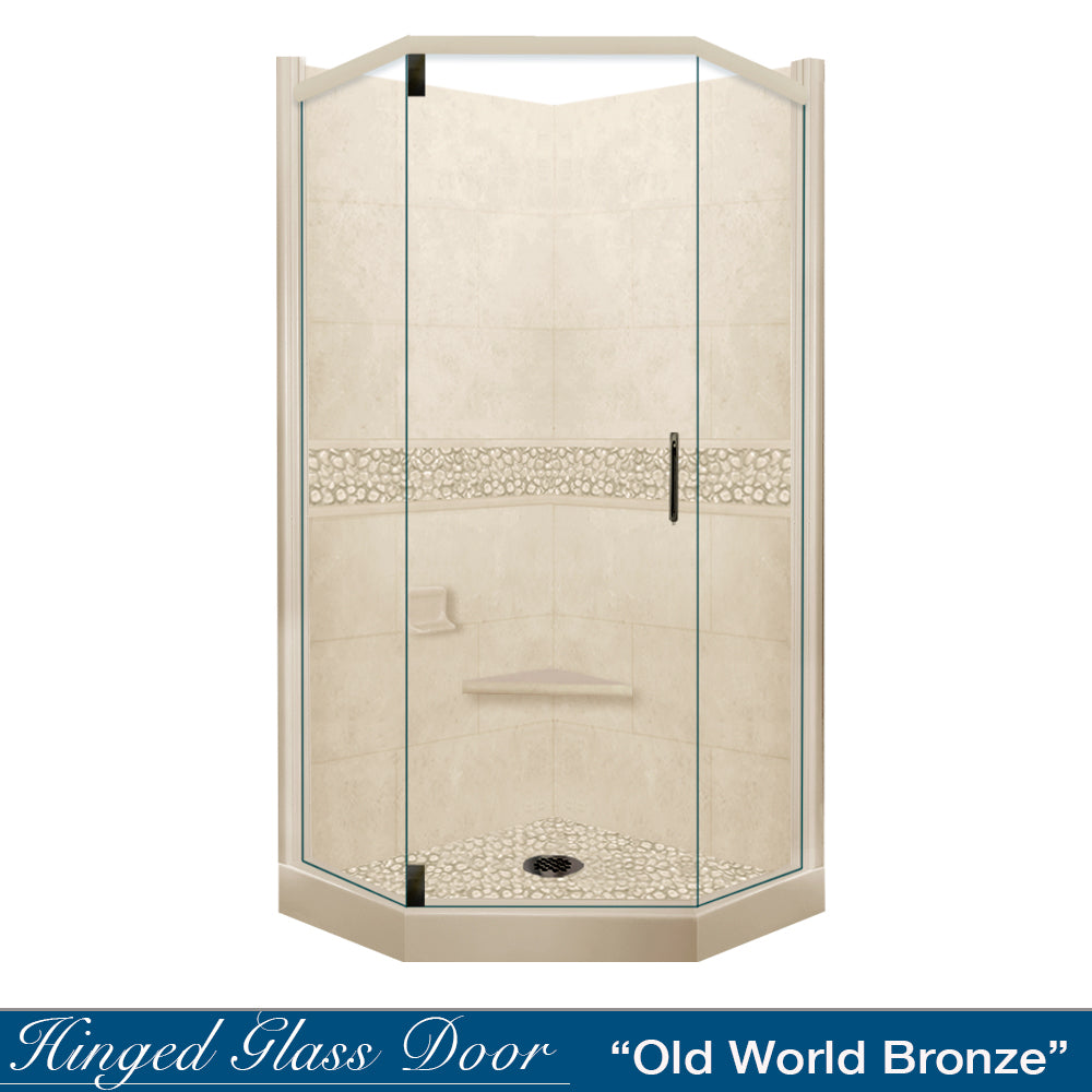 Neo-Angle Desert Sand Sistine Stone & Pebble Stone Accent ("DIY Shower Remodel Kit")
