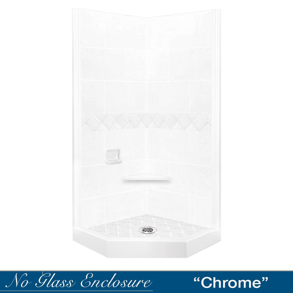 Neo-Angle Natural Buff Sistine Stone & Diamond Stone Accent ("DIY Shower Remodel Kit")