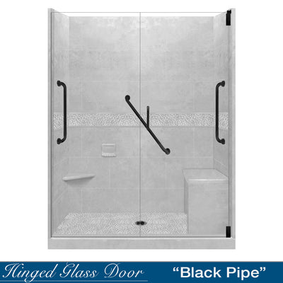 Freedom Pebble Portland Cement 60" Alcove Shower Kit