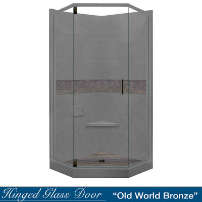 Lifeproof-Seasoned Wood Wet Cement Neo Shower Enclosure Kit