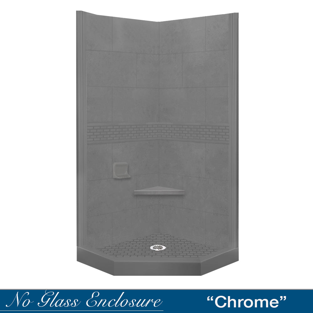 Neo-Angle Wet Cement Sistine Stone & Classic Stone Accent ("DIY Shower Remodel Kit")