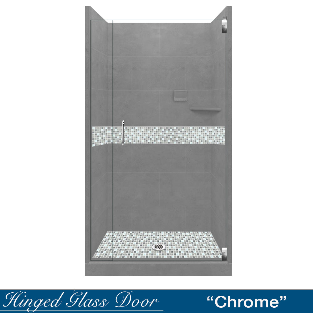 Del Mar Mosaic Wet Cement  Small Alcove Shower Kit