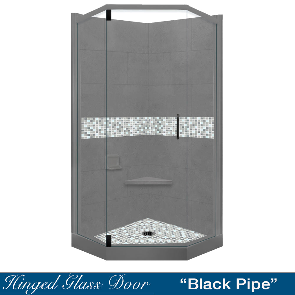 Neo-Angle Wet Cement Sistine Stone & Del Mar Mosaic Accent ("DIY Shower Remodel Kit")