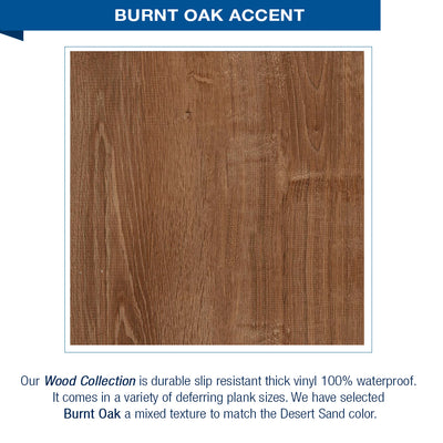 Burnt Oak Brown Sugar  60" Alcove Stone Shower Kit