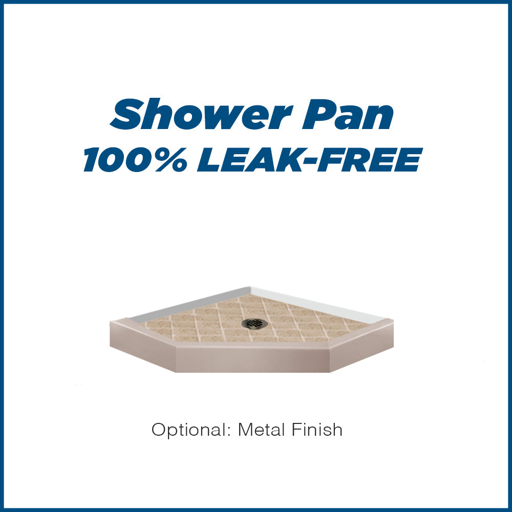 Neo-Angle Brown Sugar Sistine Stone & Diamond Stone Accent ("DIY Shower Remodel Kit")