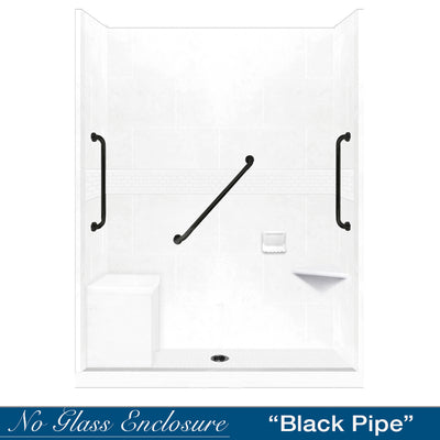 Freedom Classic Natural Buff 60" Alcove Shower Kit