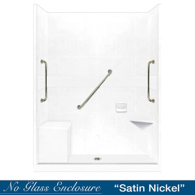 Freedom Classic Natural Buff 60" Alcove Shower Kit