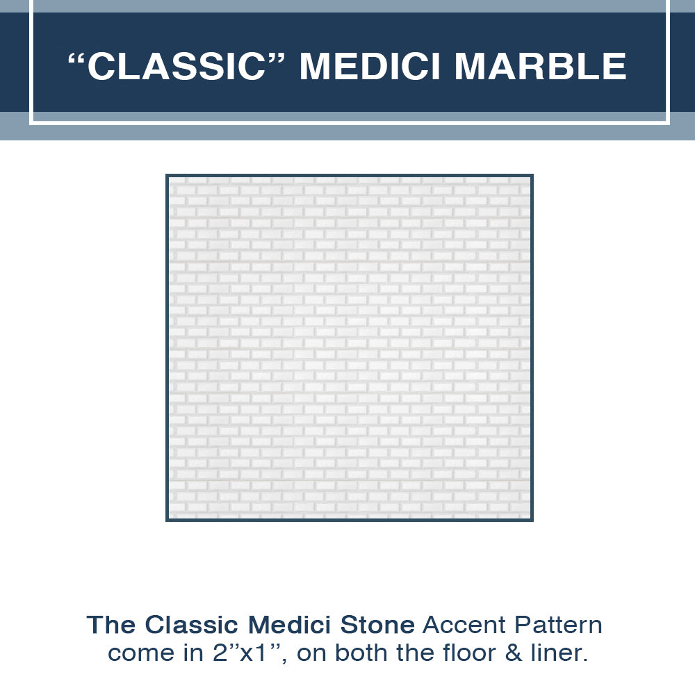Carrara Marble Classic Neo Shower Enclosure Kit