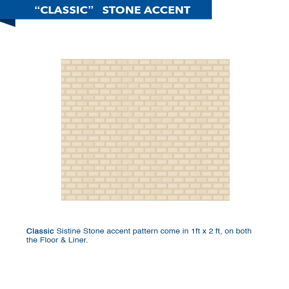 Corner Desert Sand Sistine Stone & Classic Stone Accent ("DIY Shower Remodel Kit")