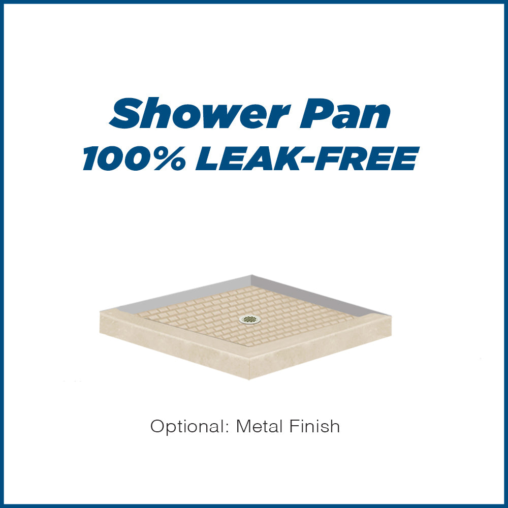 Corner Desert Sand Sistine Stone & Classic Stone Accent ("DIY Shower Remodel Kit")