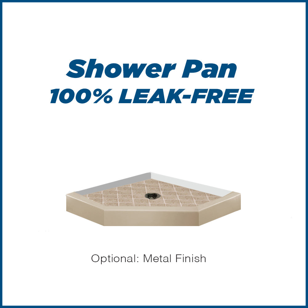 Neo-Angle Desert Sand Sistine Stone & Diamond Stone Accent Shower Remodel Kit