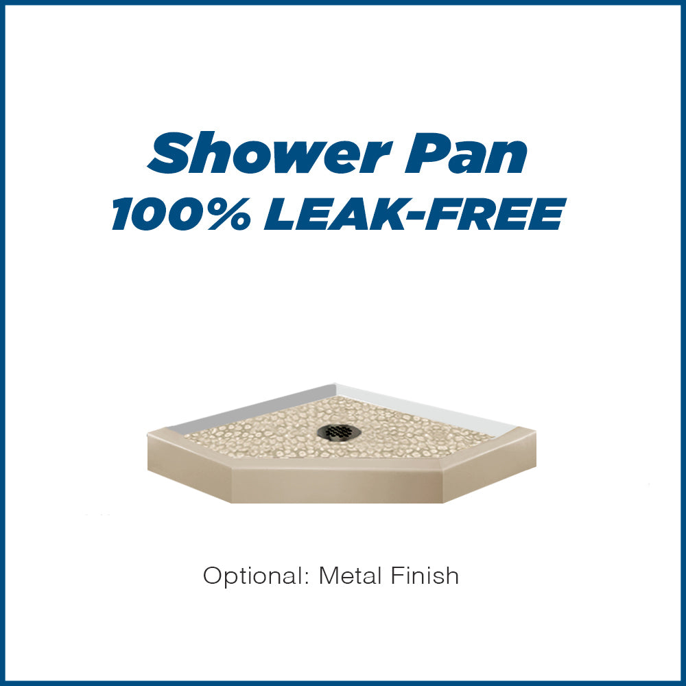 Neo-Angle Desert Sand Sistine Stone & Pebble Stone Accent ("DIY Shower Remodel Kit")
