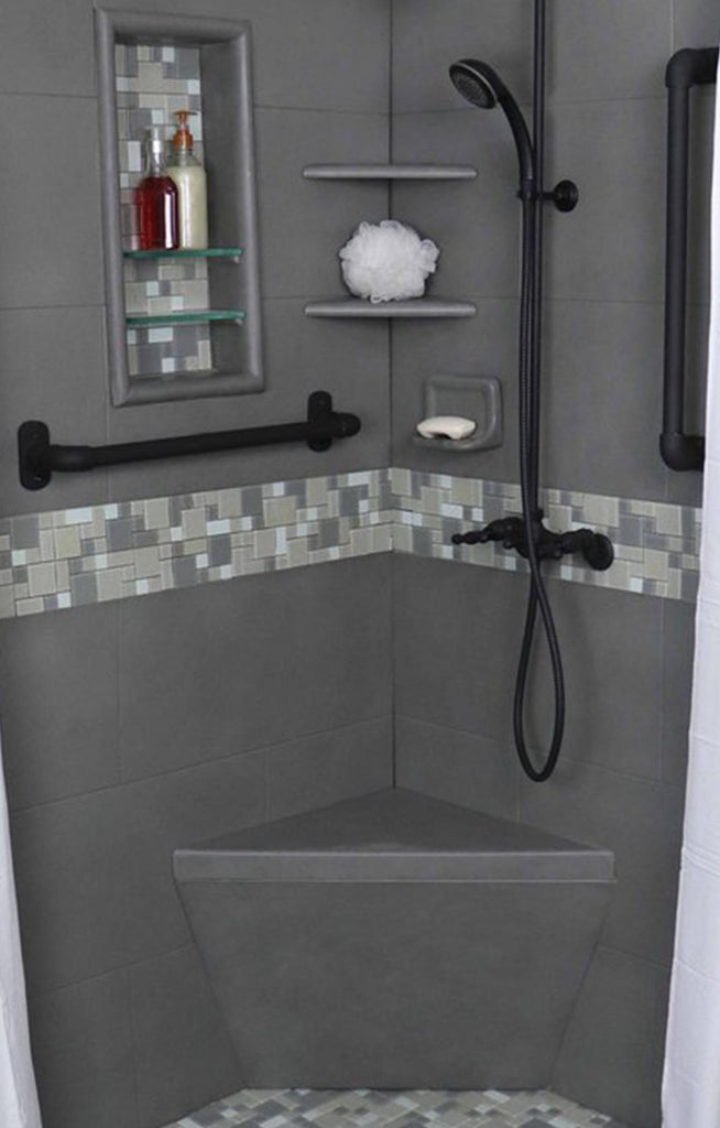 Freedom Package Upgrade with Corner Bench  Shower Detail - American Bath Factory
