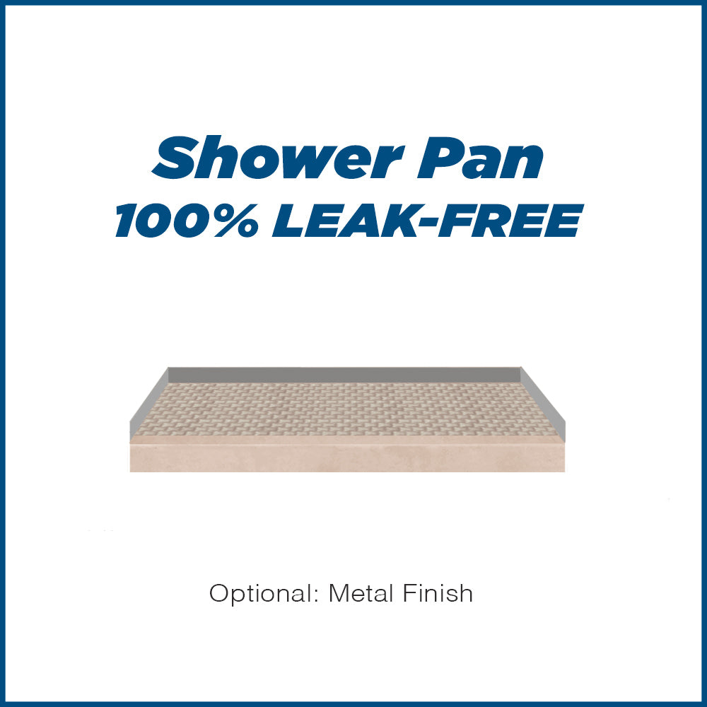 Freedom 60" Alcove Brown Sugar Sistine Stone & Jewel Stone Accent ("DIY Shower Remodel Kit")