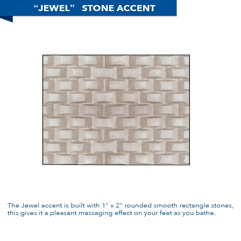 Freedom 60" Alcove Brown Sugar Sistine Stone & Jewel Stone Accent ("DIY Shower Remodel Kit")