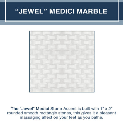 Carrara Marble Jewel Corner Shower Kit
