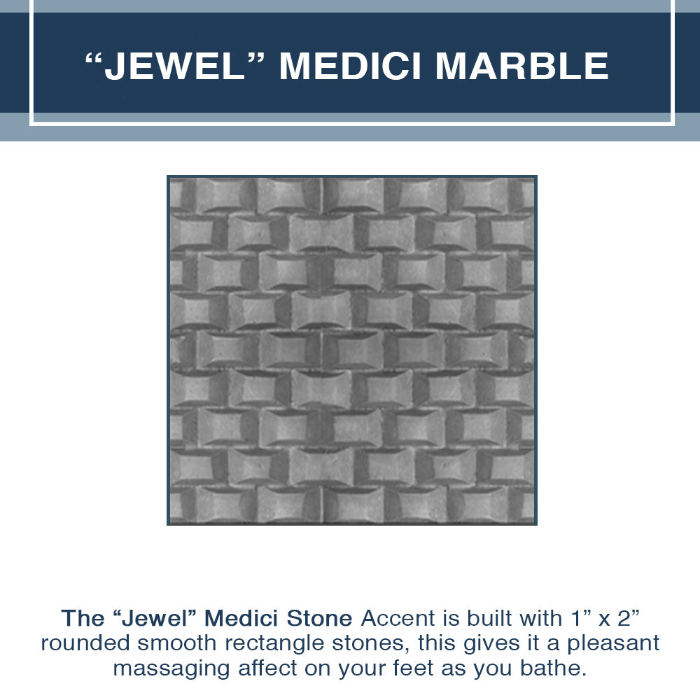 Grio Marble Jewel Corner Shower Enclosure Kit