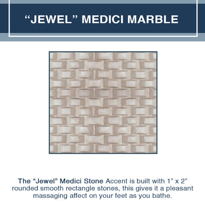 Rafe Marble Jewel Corner Shower Enclosure Kit