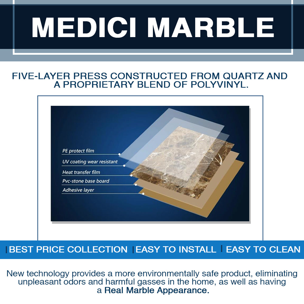 60" Alcove Carrara Medici Marble & Diamond Stone Accent ("DIY Shower Remodel Kit")