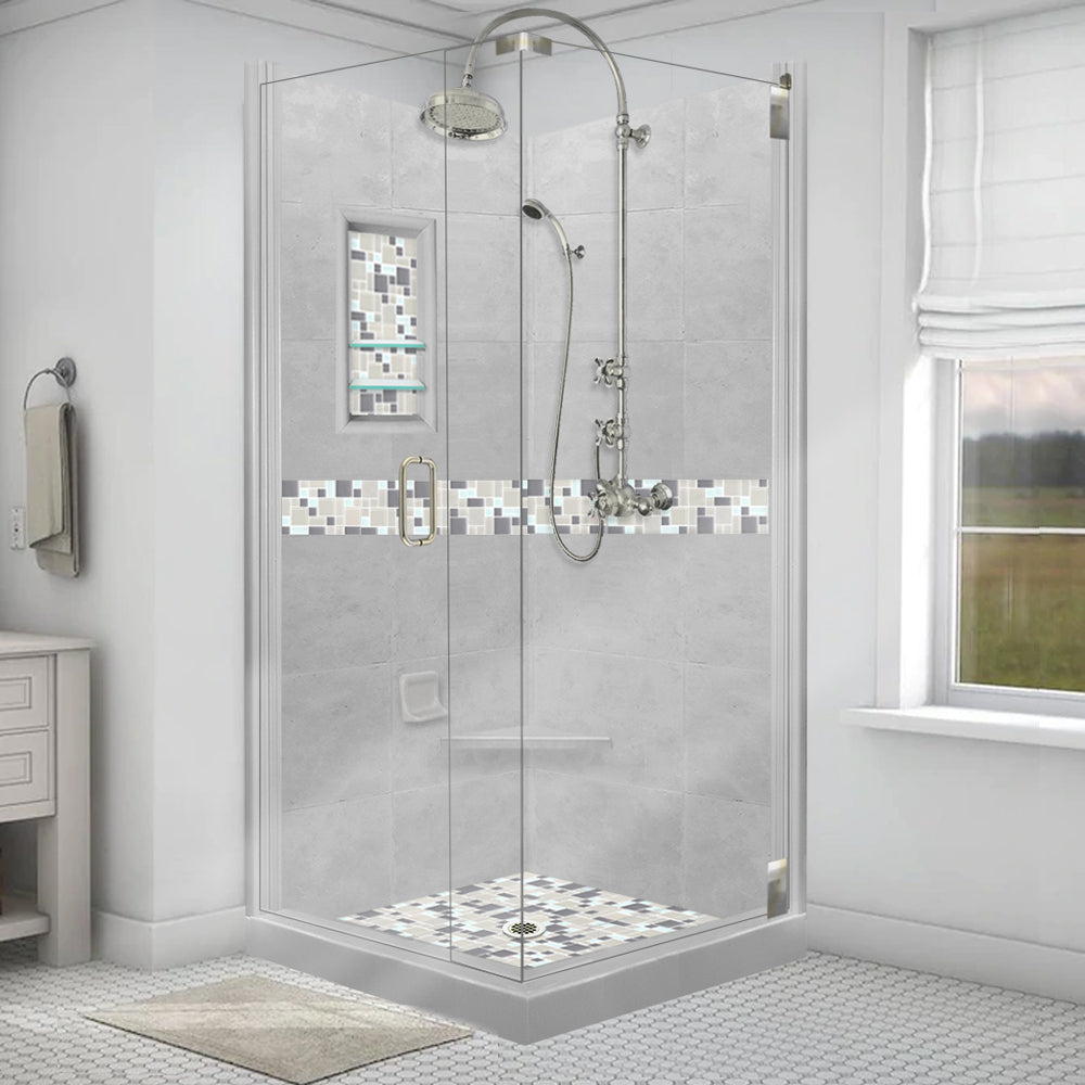Custom Showers Your Way (Includes: Alcove Pan, Walls, Thresholds, and  Optional Glass)