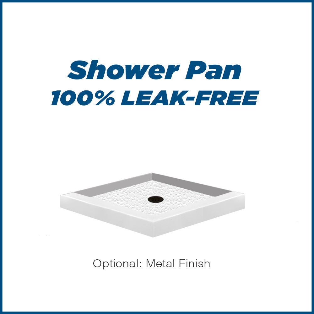 Corner Natural Buff Sistine Stone & Pebble Stone Accent Shower Remodel Kit
