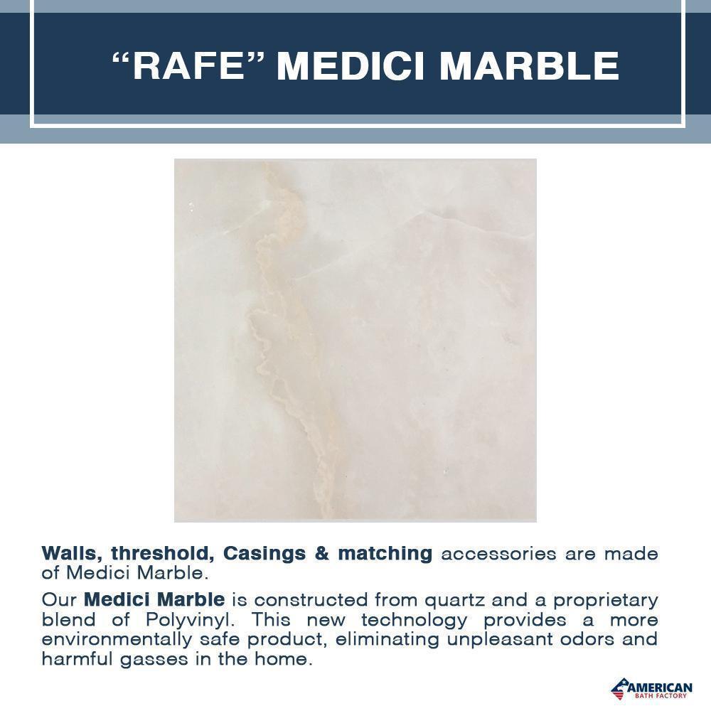 Rafe Marble Jewel Corner Shower Enclosure Kit