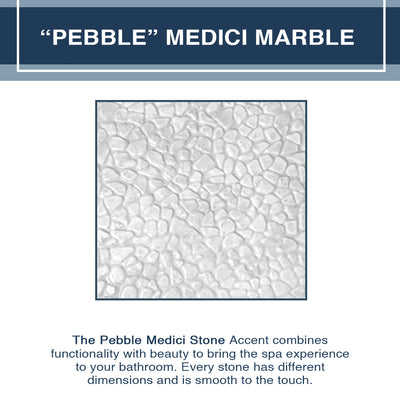Carrara Marble Pebble Alcove Shower Kit