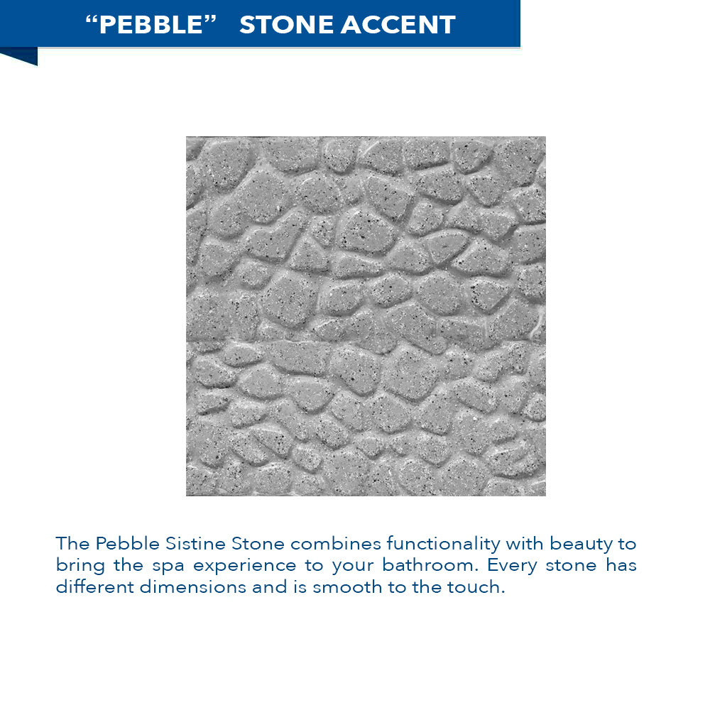 Neo-Angle Portland Cement Sistine Stone & Pebble Stone Accent Shower Remodel Kit