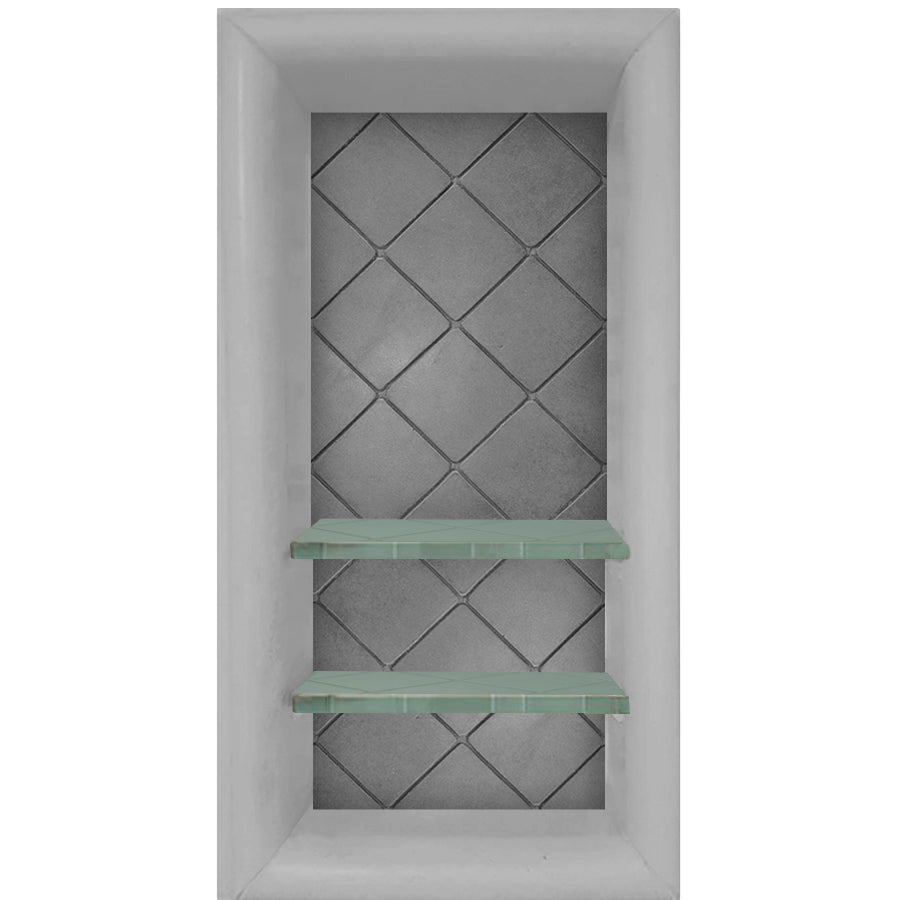 Designer Collection Vertical Shampoo Shelf  Shower Detail - American Bath Factory