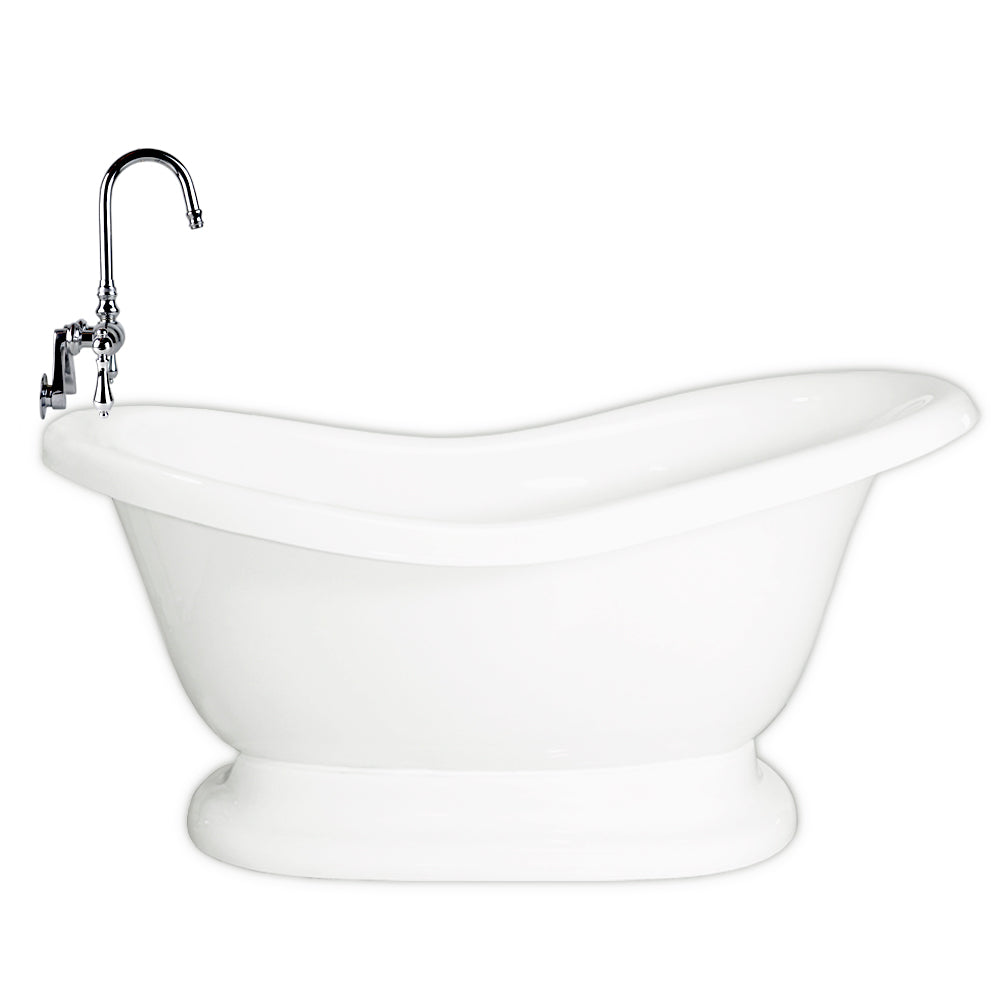 Slipper 60” Pedestal Base & Integrated Drain - CLEARANCE  Clearance Bathtub - American Bath Factory