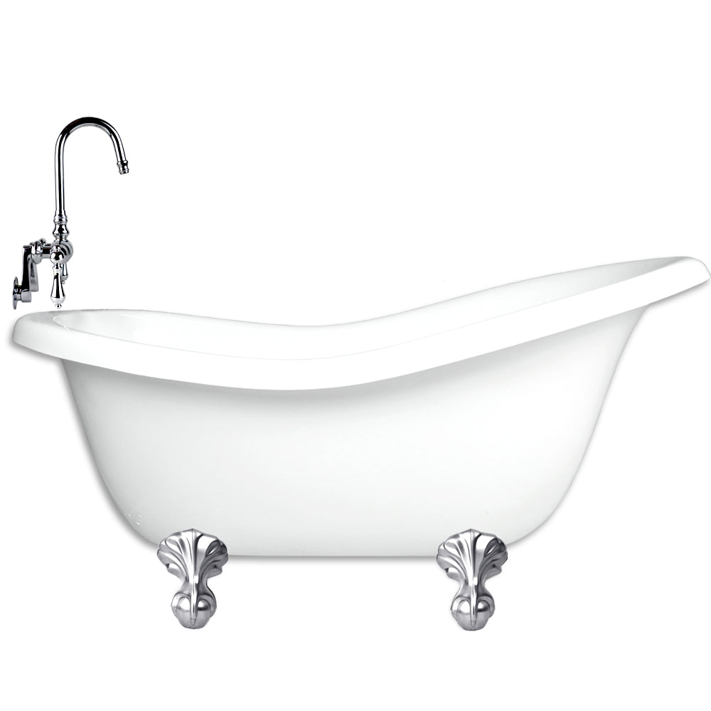 Slipper 60” Small Claw Feet & Integrated Drain - CLEARANCE  Clearance Bathtub - American Bath Factory