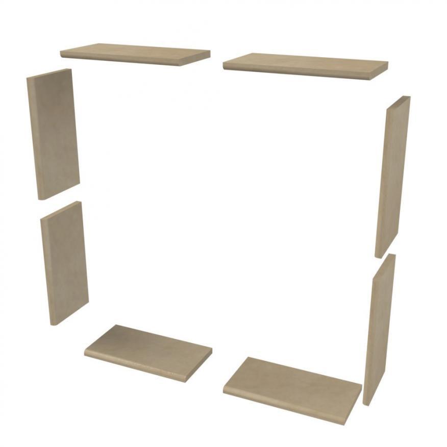 Add On Sistine Stone Window Tile Kits  Add On - American Bath Factory