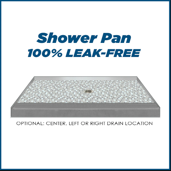 Grio Marble Del Mar Mosaic Alcove Shower Enclosure Kit