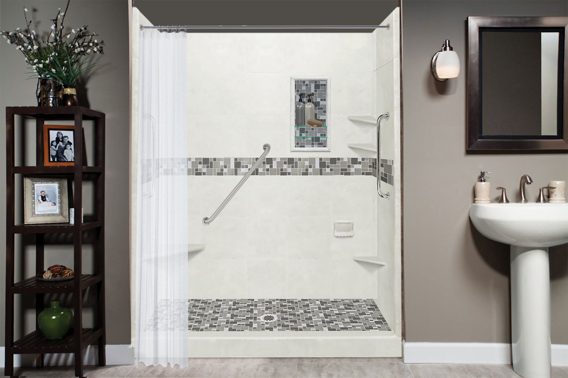 Sistine Stone Soap Dish  Shower Detail - American Bath Factory
