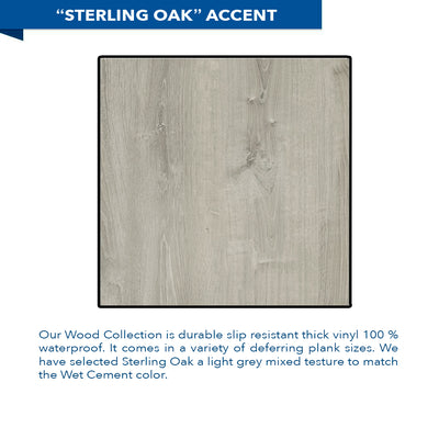 Sterling Oak Wet Cement Corner Shower Kit