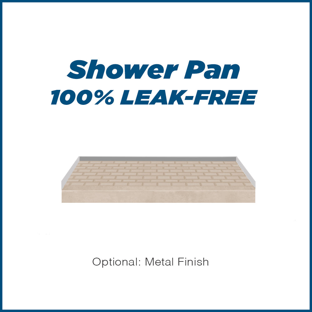 Freedom Subway Brown Sugar 60" Alcove Shower Enclosure Kit