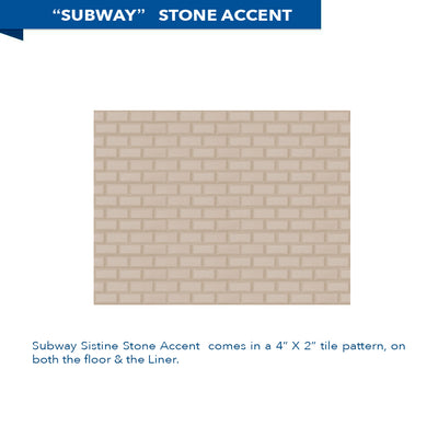 Subway Brown Sugar Corner Stone Shower Kit