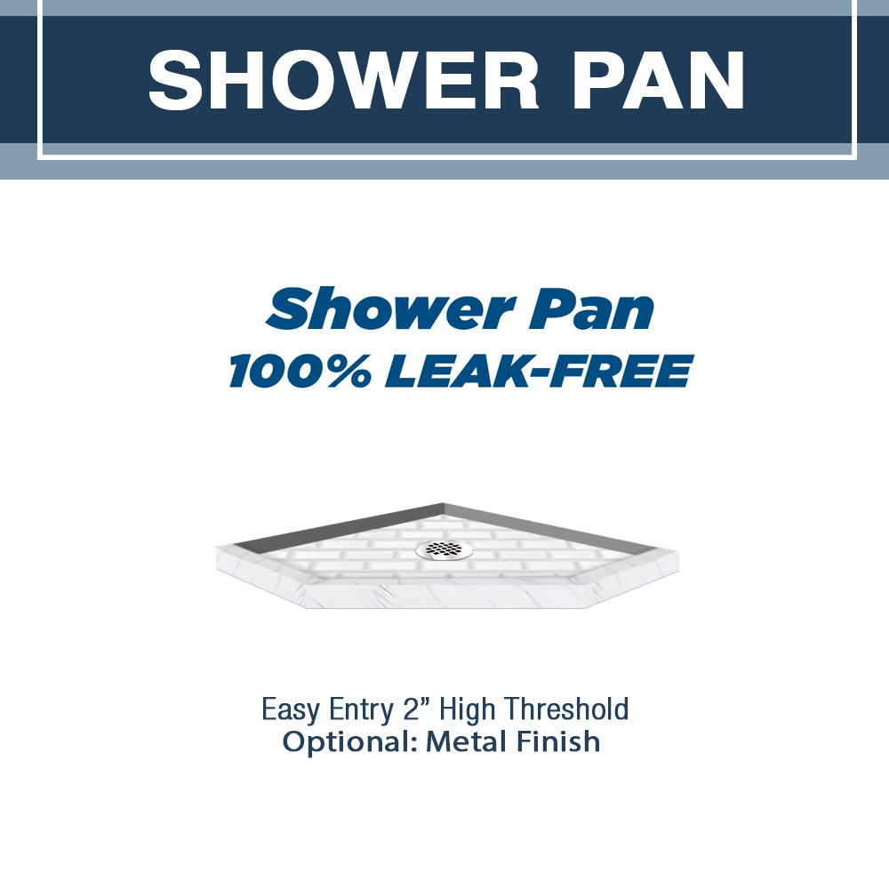 Carrara Marble Subway Neo Shower Enclosure Kit