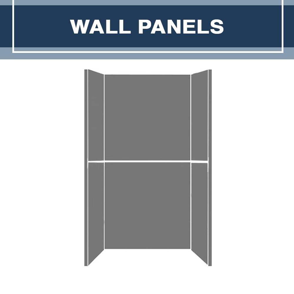 Grio Marble Del Mar Mosaic Alcove Shower Enclosure Kit