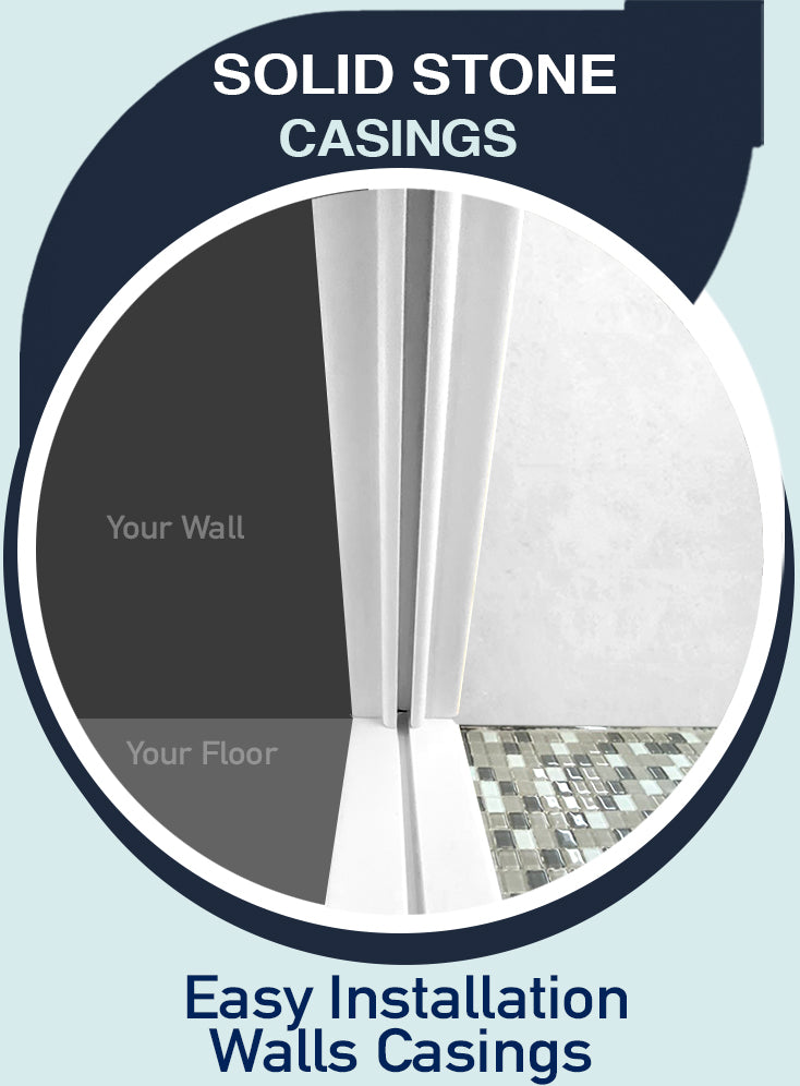 Alcove Portland Cement Sistine Stone & Del Mar Mosaic Accent Shower Remodel Kit