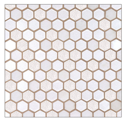 Hex Collection Mosaic Glass Tiles  Shower Detail - American Bath Factory