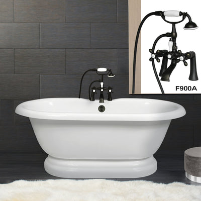 Pedestal Double Ended Bathtub (Includes Faucet and Drain)