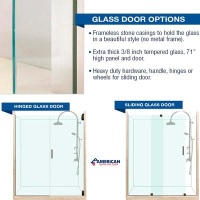Diamond Solid Wet Cement 60" Alcove Shower Kit  testing shower - American Bath Factory