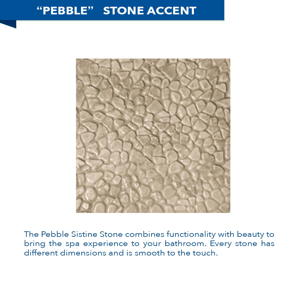 Neo-Angle Desert Sand Sistine Stone & Pebble Stone Accent ("DIY Shower Remodel Kit")
