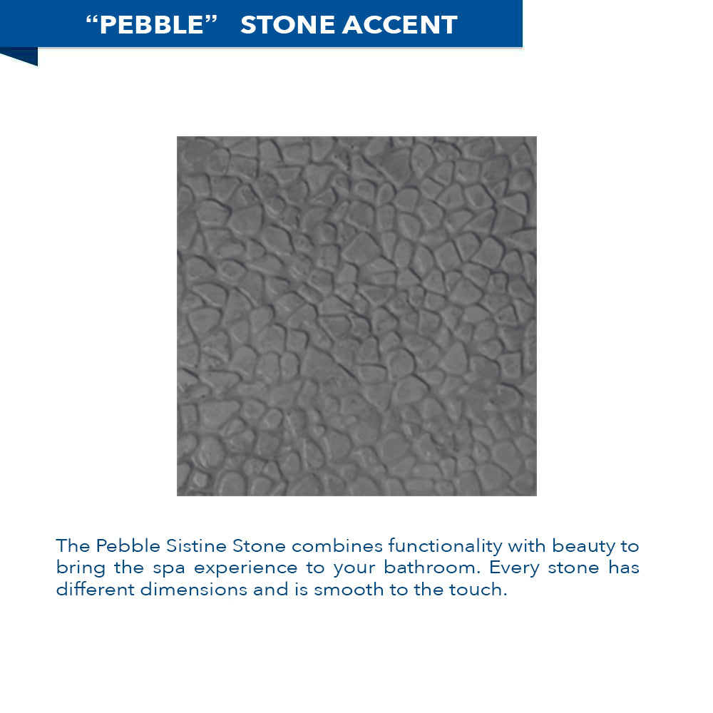 Pebble Wet Cement Corner Shower Enclosure Kit